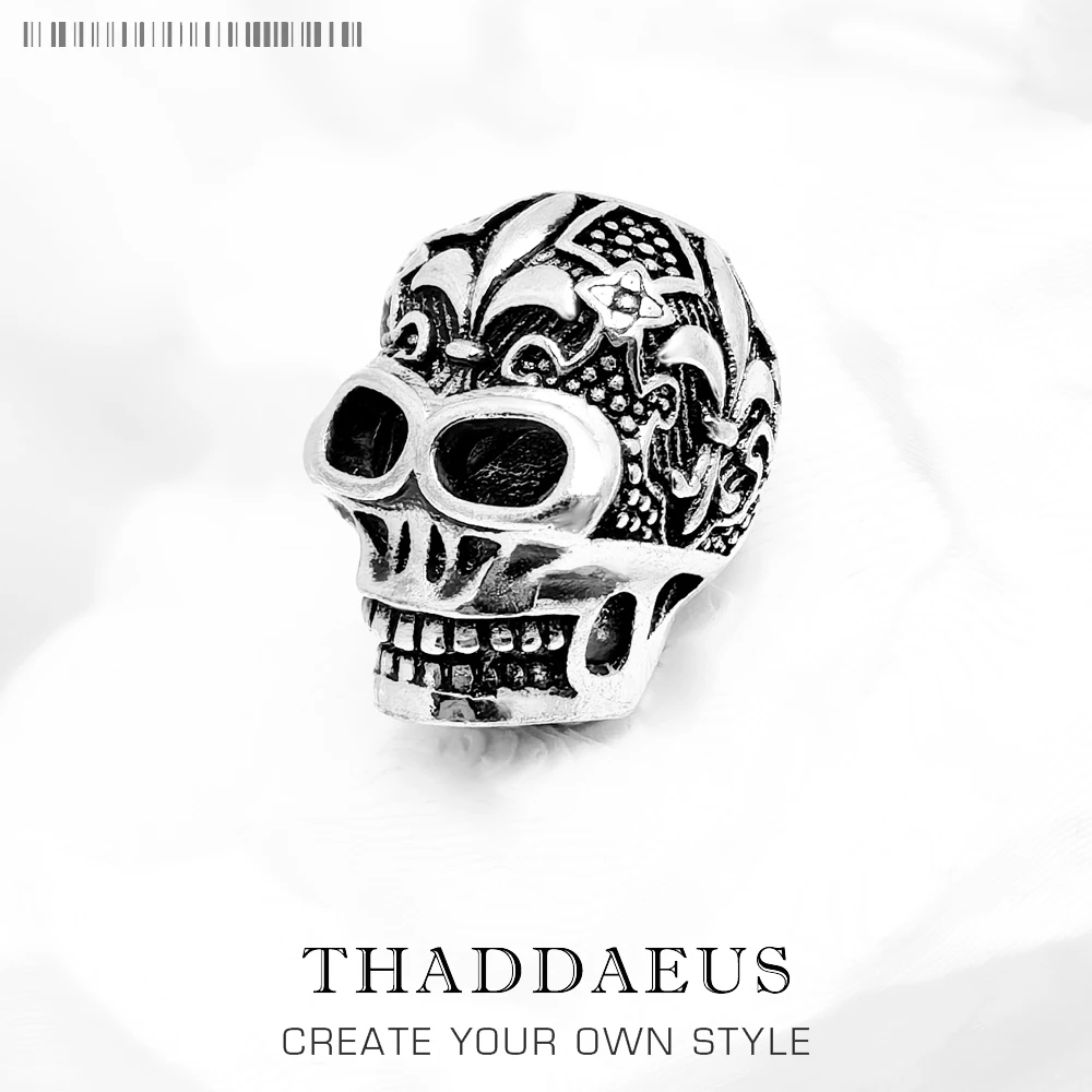 

Бусины с черепом Лилии из серебра 925 пробы