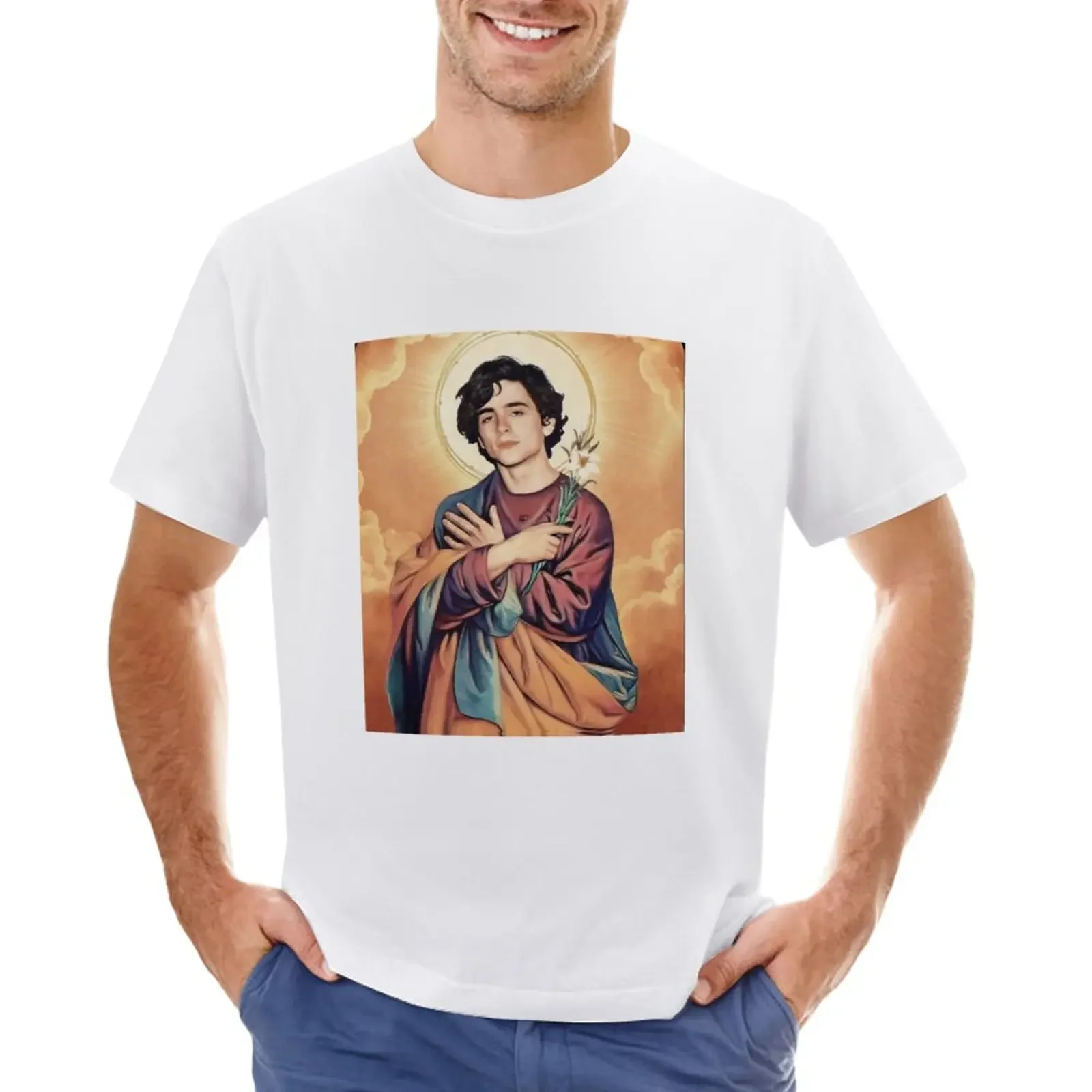 

Timothée Chalamet Jesus God T-Shirt vintage clothes summer clothes plus sizes t shirts for men pack