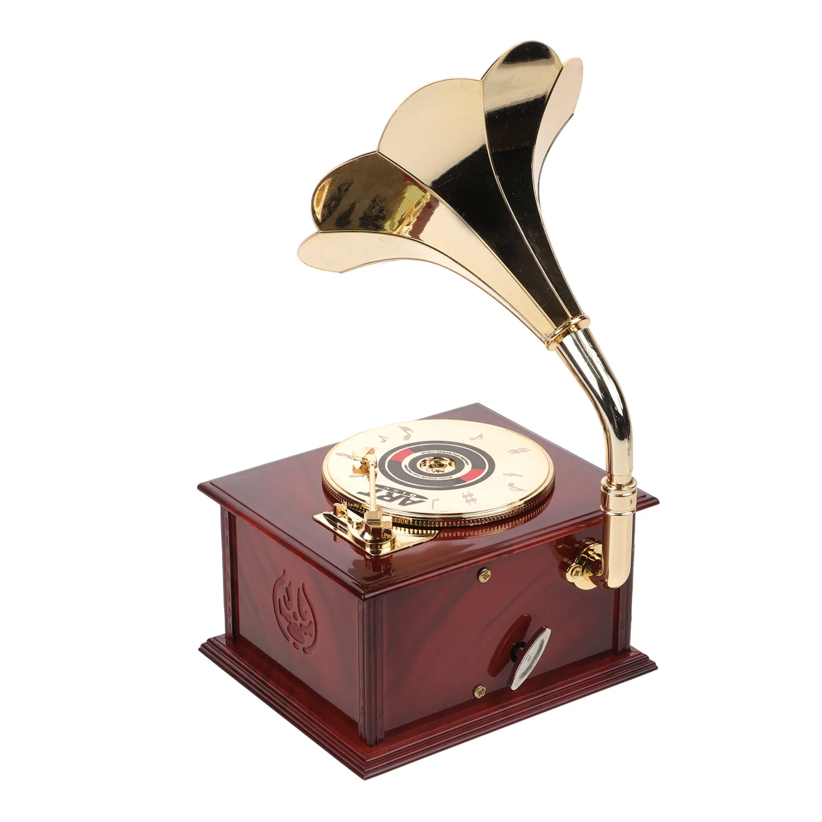 Classic Wind-Up Music Box ABS Material Exquisite Desktop Decoration Small Table Centerpiece Decor Gift Festival