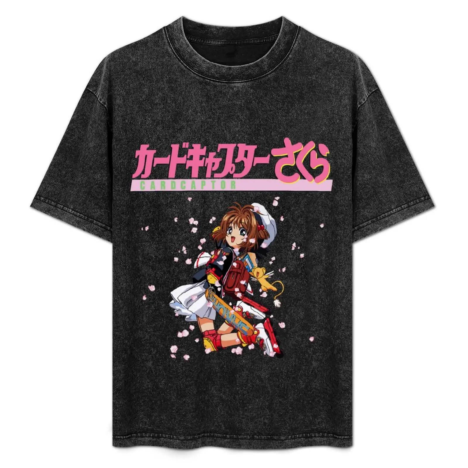 Cardcaptor Sakura Roller Skates Logo Classic . T-Shirt anime figures plain summer tops mens tall t shirts