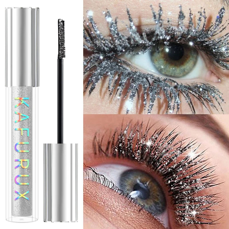 1PC Sparkling Eyelash Mascara Shimmer Waterproof for Eyeshadow or Highlighter Liquid Eye Shadow Pearlescent Korean Makeup Gifts
