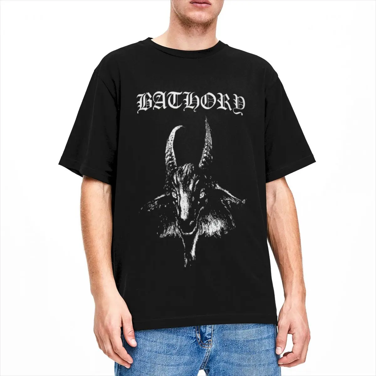 Men Women Bathory Black Metal T Shirt Summer Vintage Pure Cotton O-Neck Short Sleeve Streetwear Large Size T Shirt