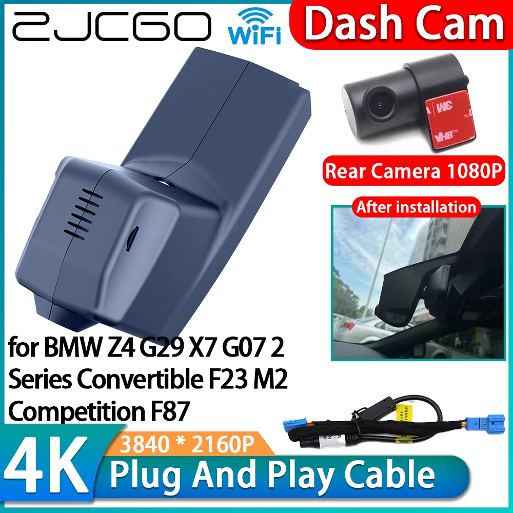 Cámara de Video para Auto OEM 4K 2Wifi DVR, Grabadora de Video para BMW Z4 G29 X7 G07 Serie 2 Convertible F23 M2 Competition F87, Cámara Delantera y Trasera