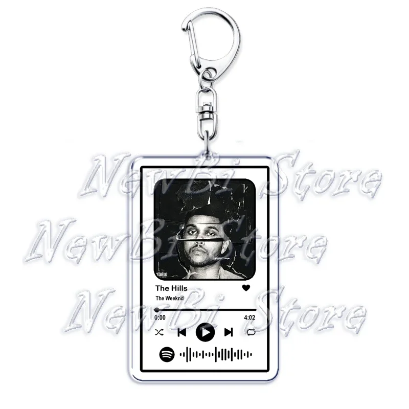 De Weeknd Muziek Sleutelhanger voor Vrouwen Accessoires Kid Muziek Starboy Blinding Lights Sterven voor U De Heuvels Keying Sieraden Fans Gift