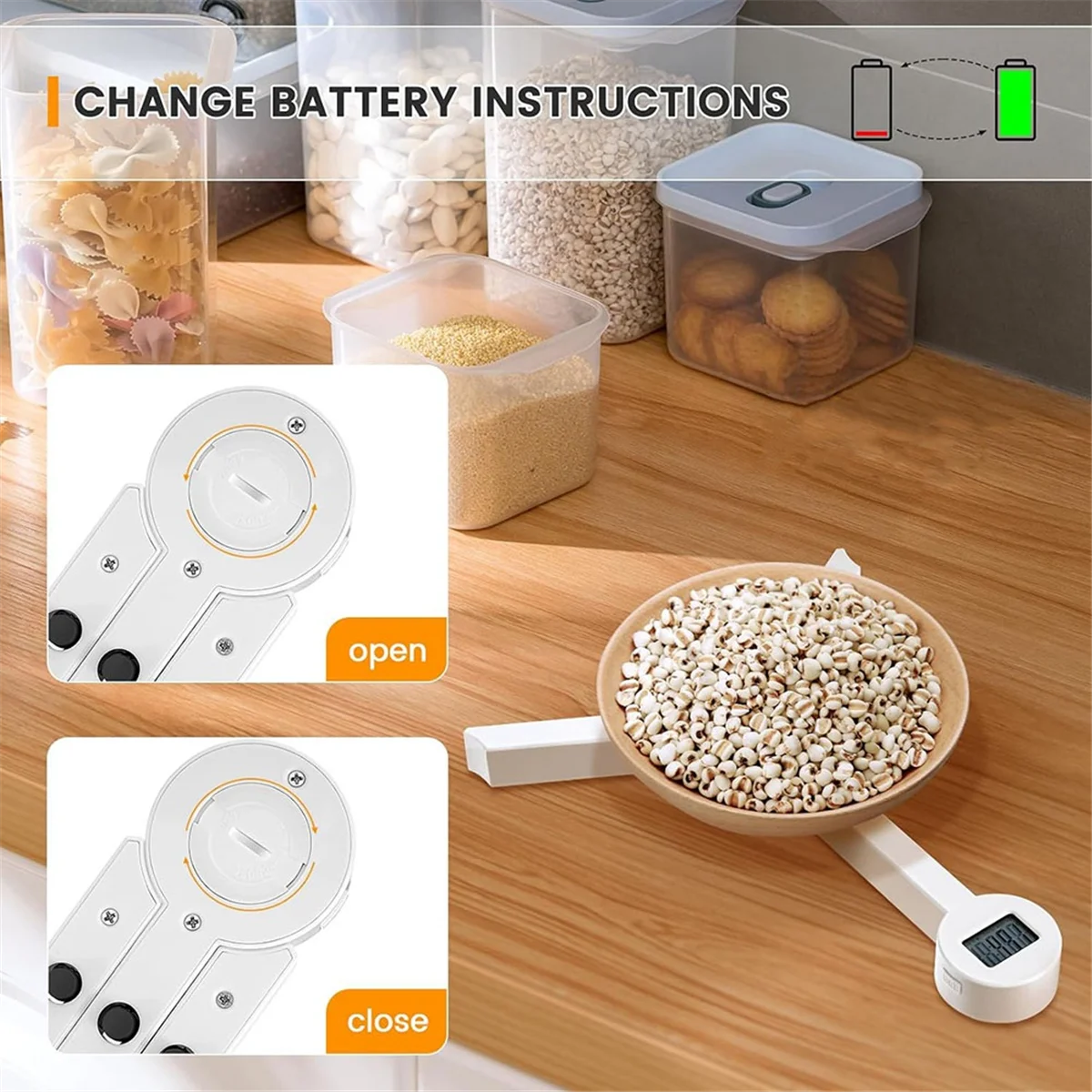 High Precision Folding Food Scale, Digital Kitchen Scale with LCD Display, Food Scale for Measuring Healthy Intake ZJY