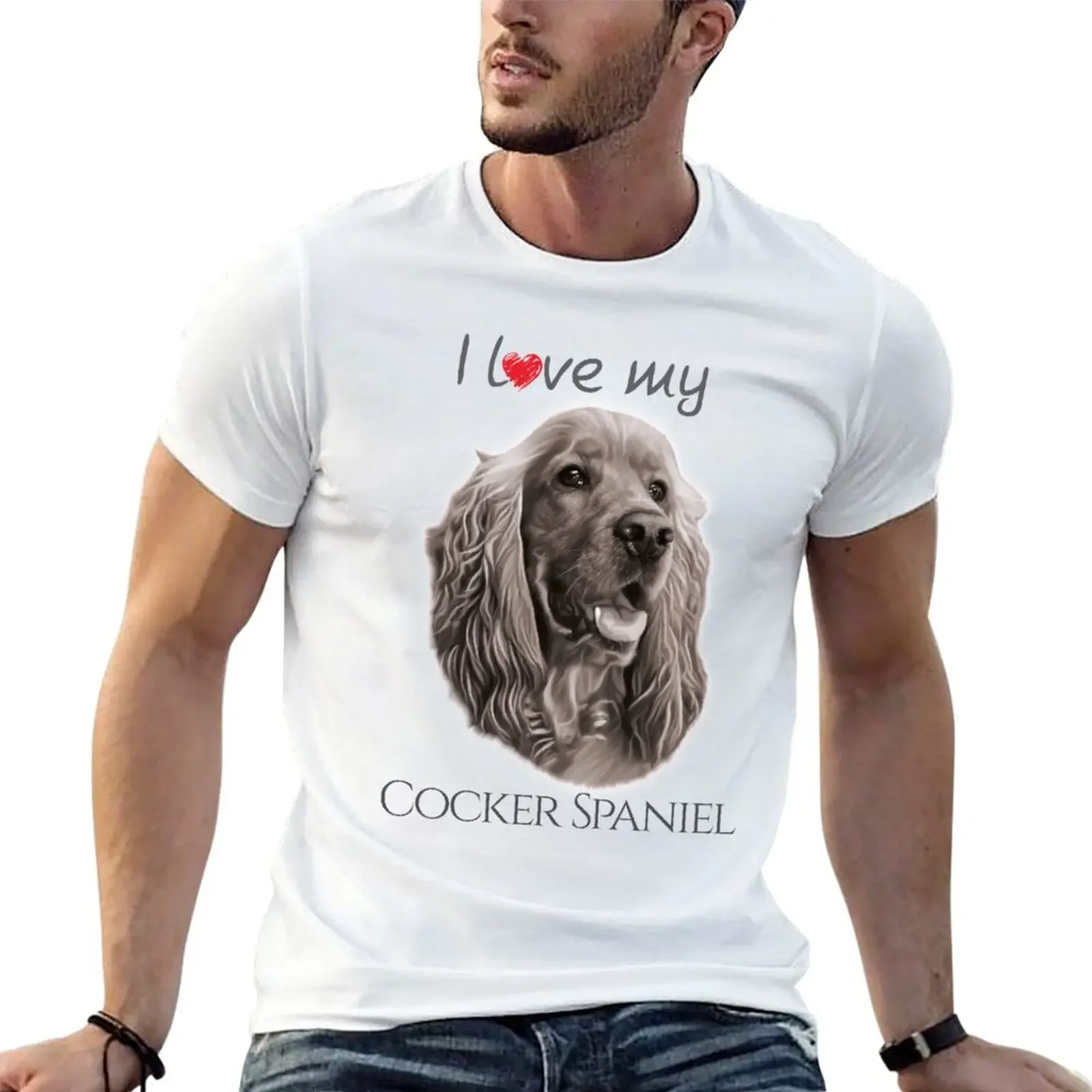 

I love my Cocker Spaniel T-Shirt hippie clothes blacks shirts graphic tees mens t shirts