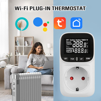 WIFI Thermostat Socket Multi-Function Temperature Controller Outlet with Timer Switch Sensor Probe Heating Cooling Switch