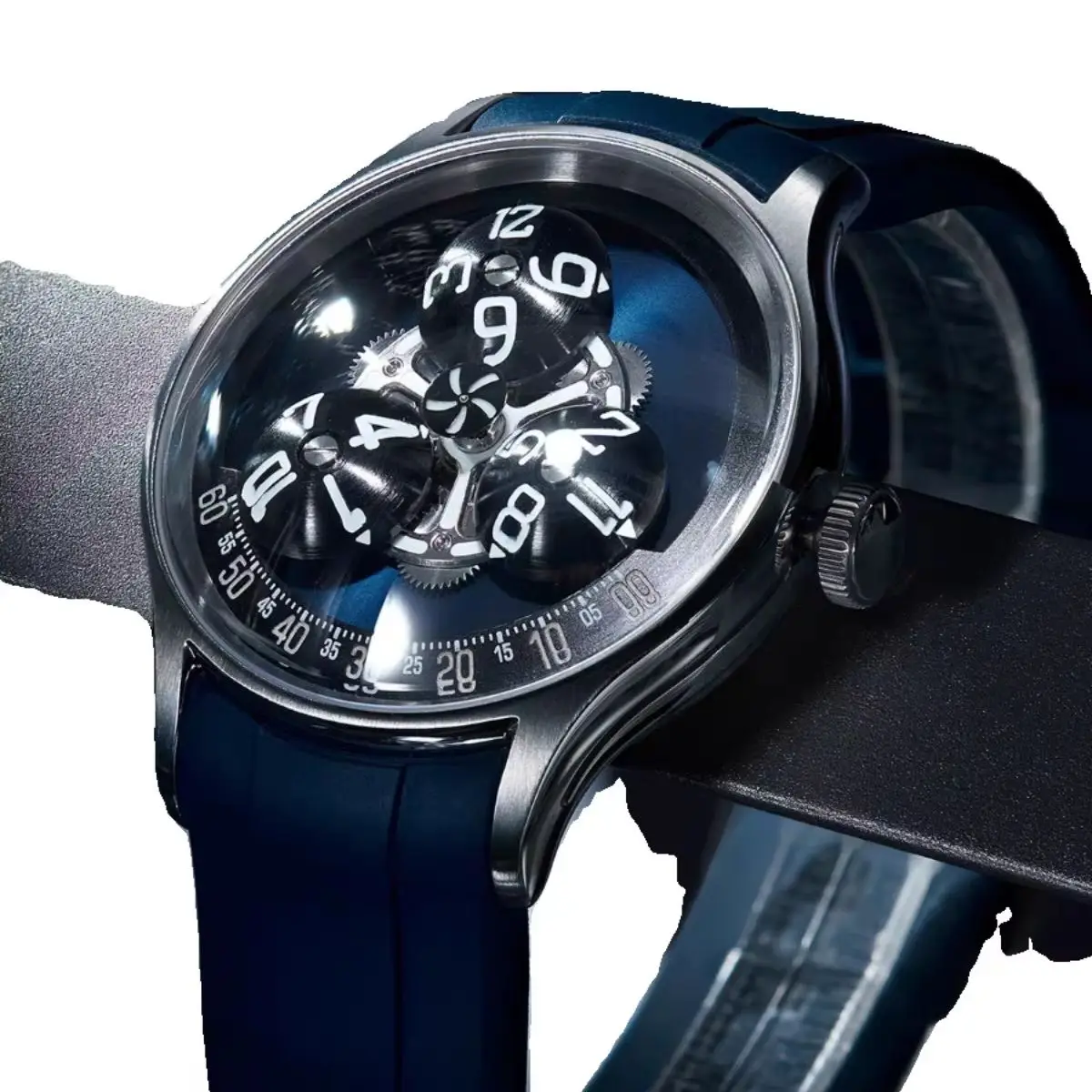 OBLVLO Men Automatic Watch 41mm Mechanical Wristwatch Luminous 50m Waterproof Sapphire Mirror Rotatable Starwheel Dials