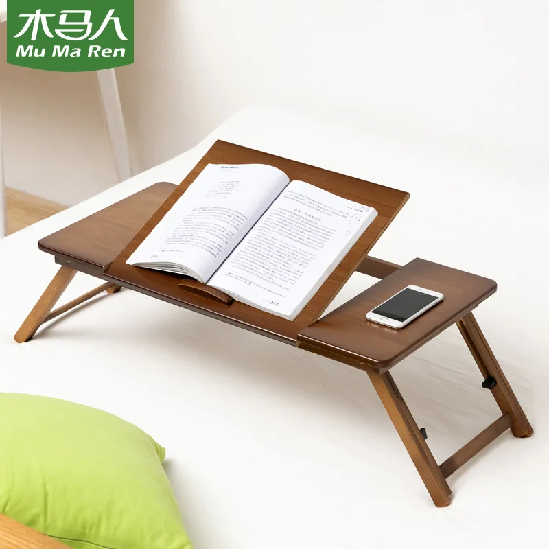 Aoliviya Wooden Horse Folding Laptop Desk Small Table for Bed Dormitory Folding Table Desk Study Table