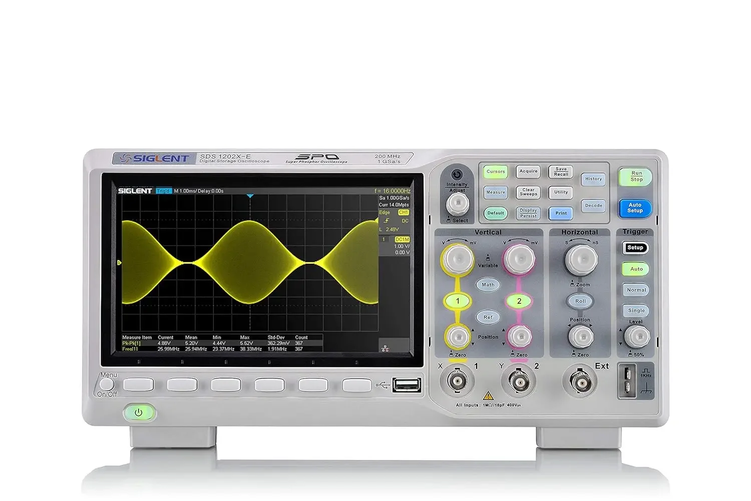 for Siglent Technologies-osciloscopio Digital, SDS1202X-E, 200 mhz, 2 canales, gris