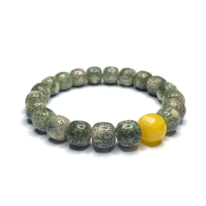 Imagem -05 - Hainan Xingyue Bodhi Mão Corda Buda Grânulo Estado Pedra Jade Material Pele Masculina e Feminina Único Laço Feito Papelaria