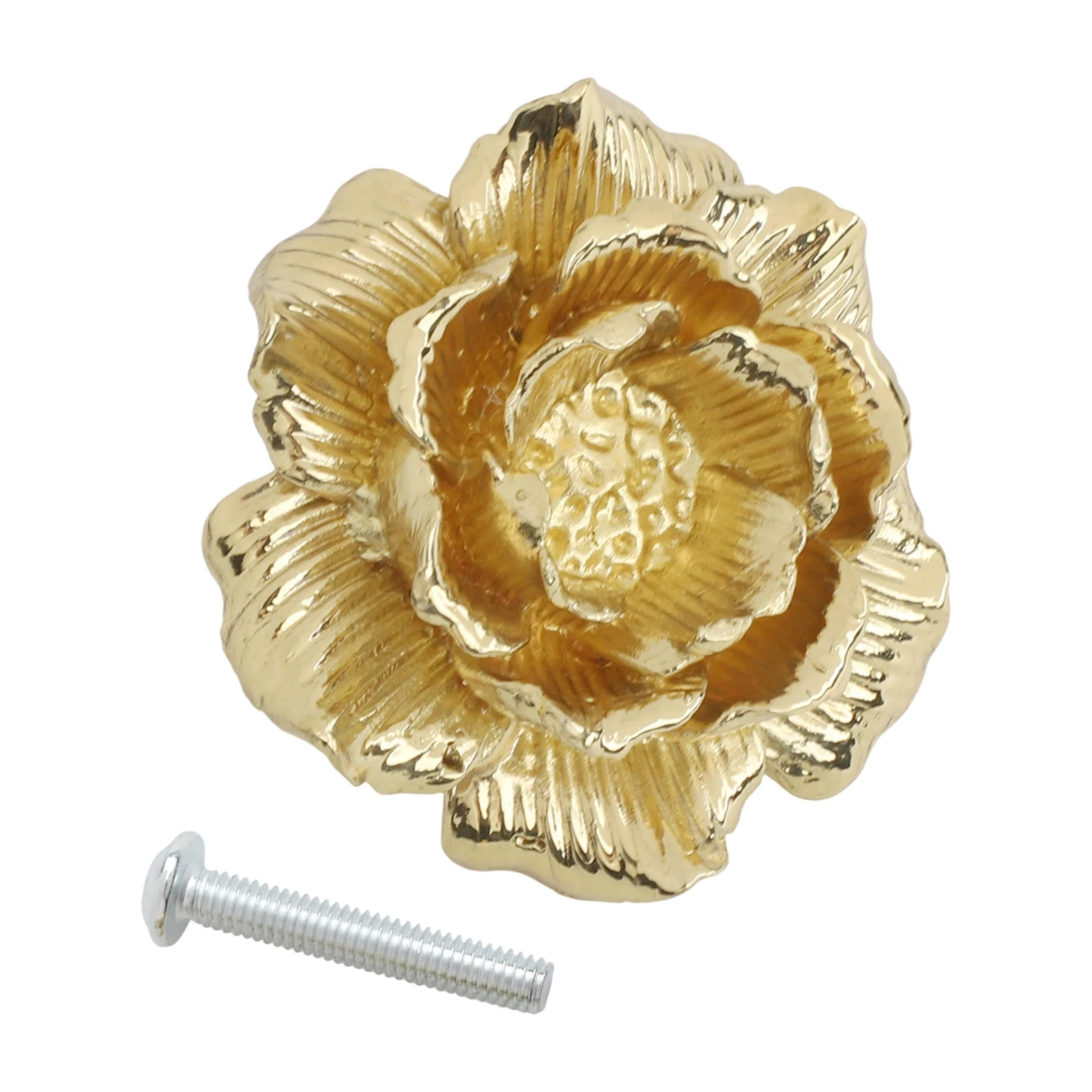 Gold Floral Vintage Style Brass Drawer Knobs Suitable for Furniture Like Kitchen Cabinets Wardrobes and Bathroom Vanities