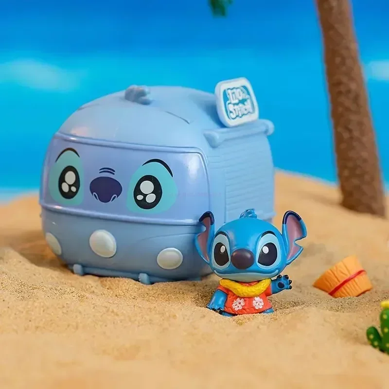 Disney Stitch Motor Home Series Anime Blind Box Statue Cute Kawaii Anime Figure Model Collection Children's Toy Gift