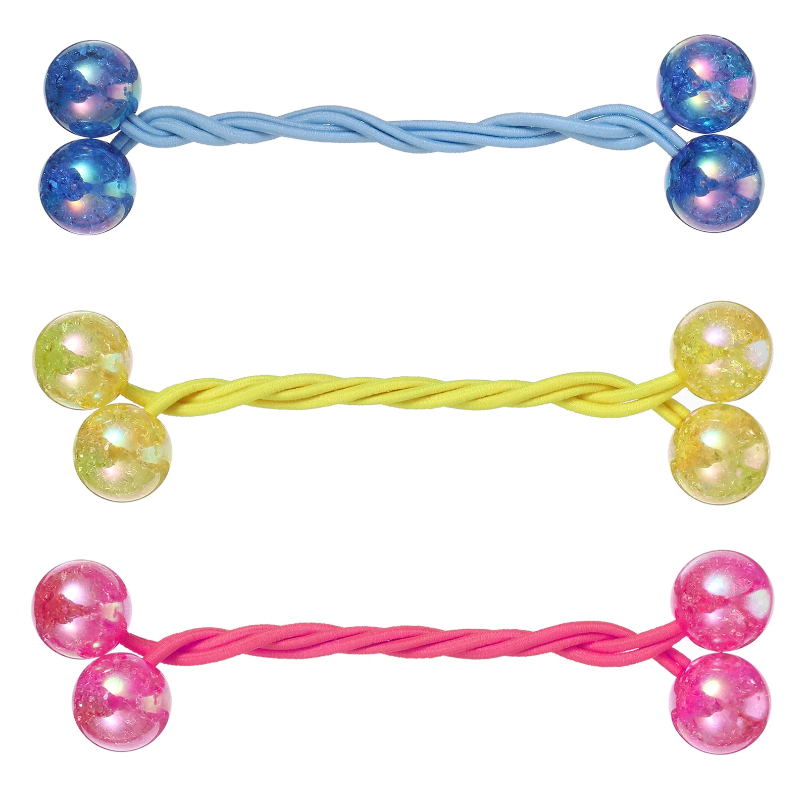 3-paar haarelastiekjes haarspeldjes elastische banden accessoires kinderclips voor meisjes volwassen rubber