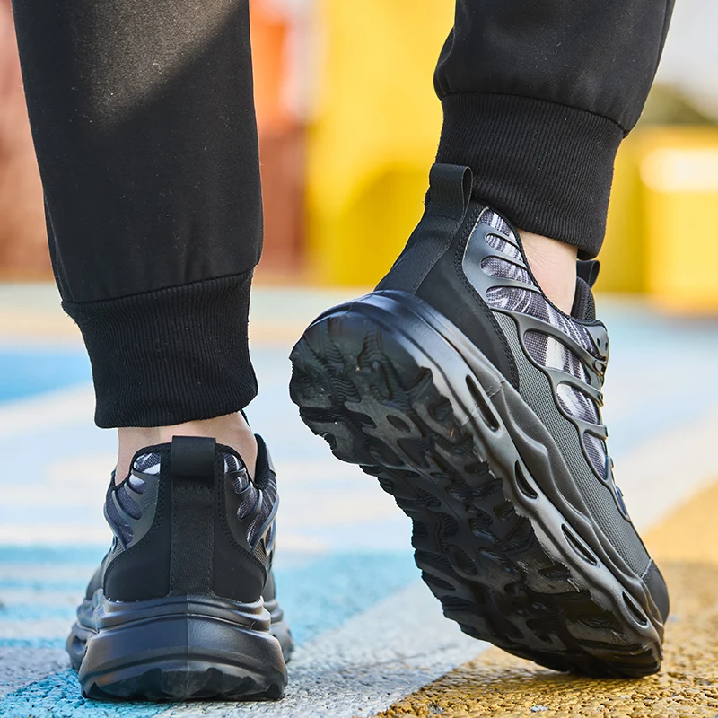 Safety Shoes Steel Toe Work Boots Men Slip Resistant Wear-resisting Comfort Insole All Day Anti-Puncture Protective Boots