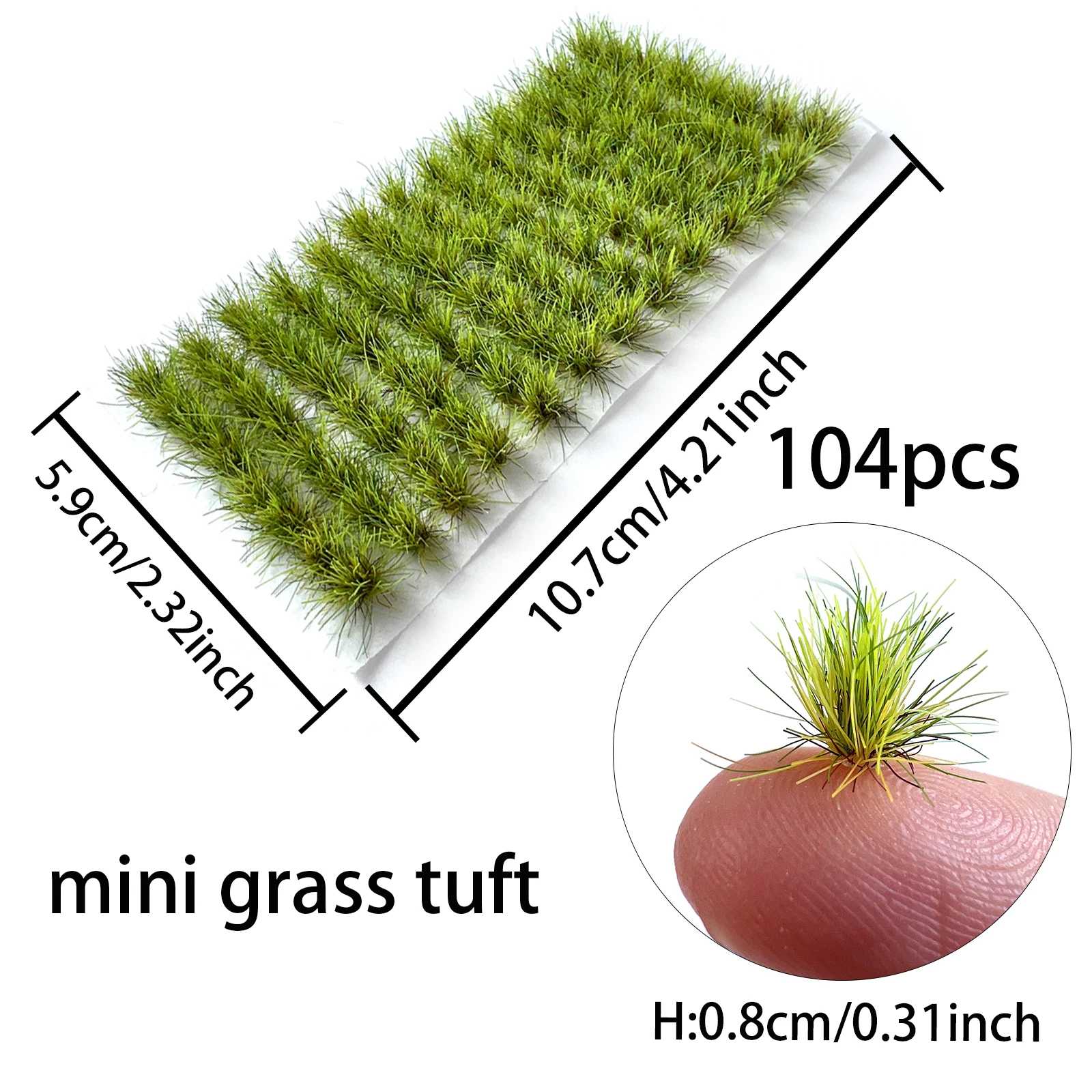 8 مللي متر/10 مللي متر خصلات عشب مصغرة واقعية لتخطيط قطار السكك الحديدية HO OO/المناظر العسكرية/المعرّة/بندقية دام/ديوراما 1 صندوق