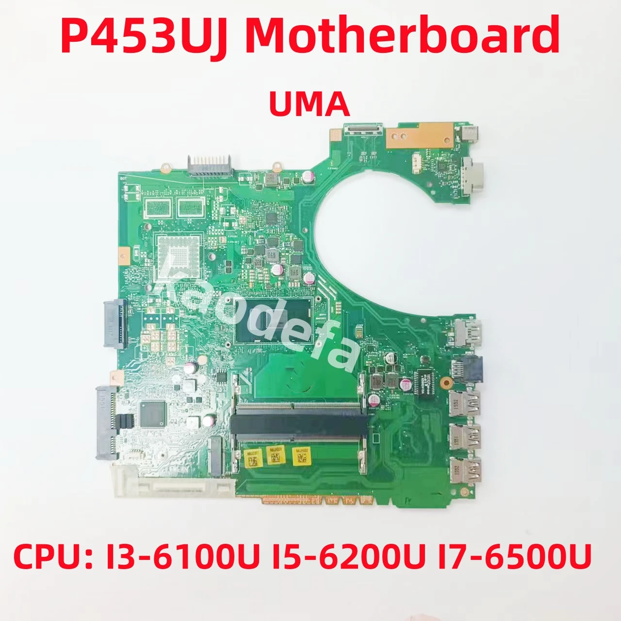 

P453UJ Mainboard For ASUS P453UA PRO453U PRO453UJ P453U Laptop CPU: I3-6100U I5-6200U I7-6500U UMA DDR4 100% Test OK