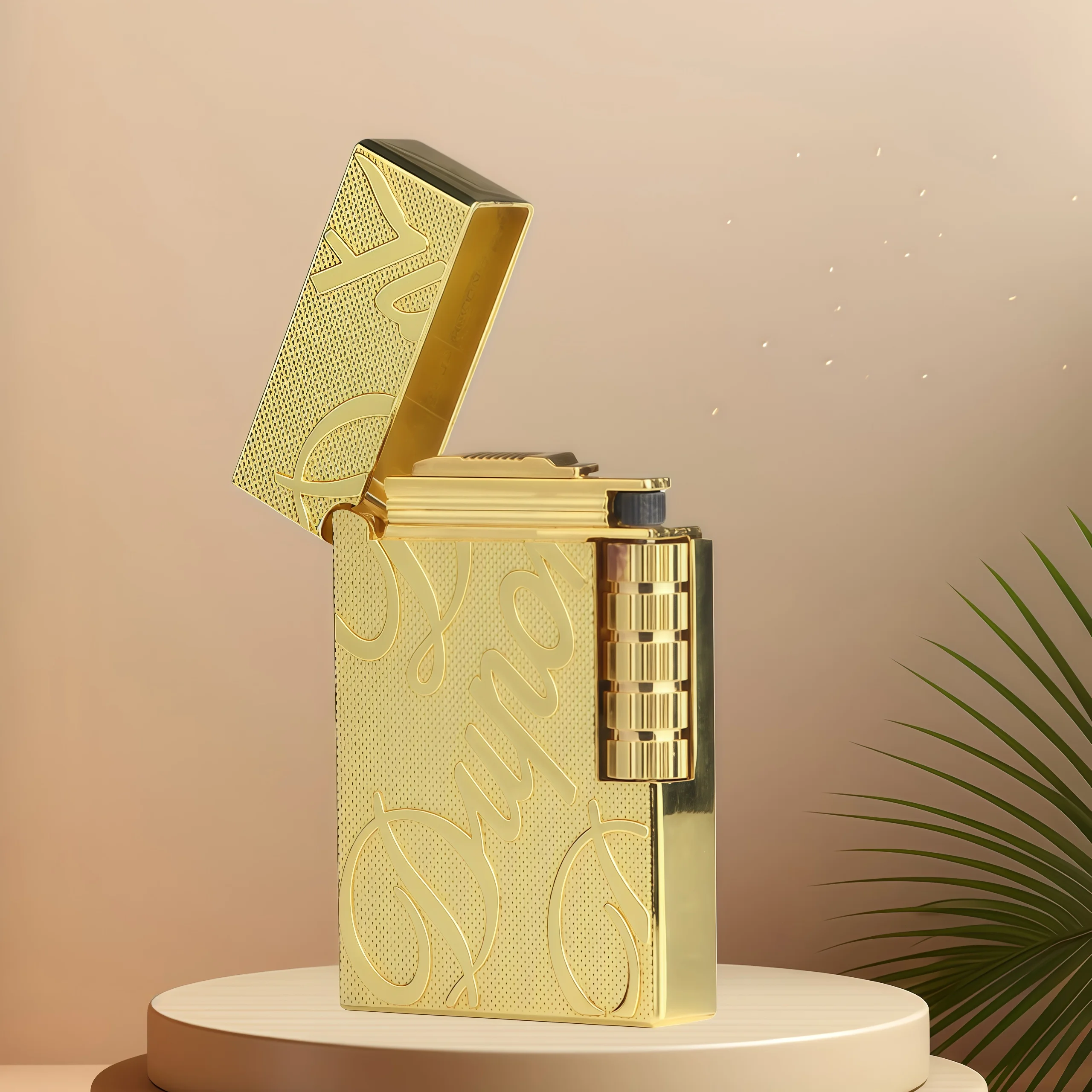 

Square Diamond Metal Side Slide Grinding Wheel Portable Butane Gas Lighter Cigar Kitchen Men Gift