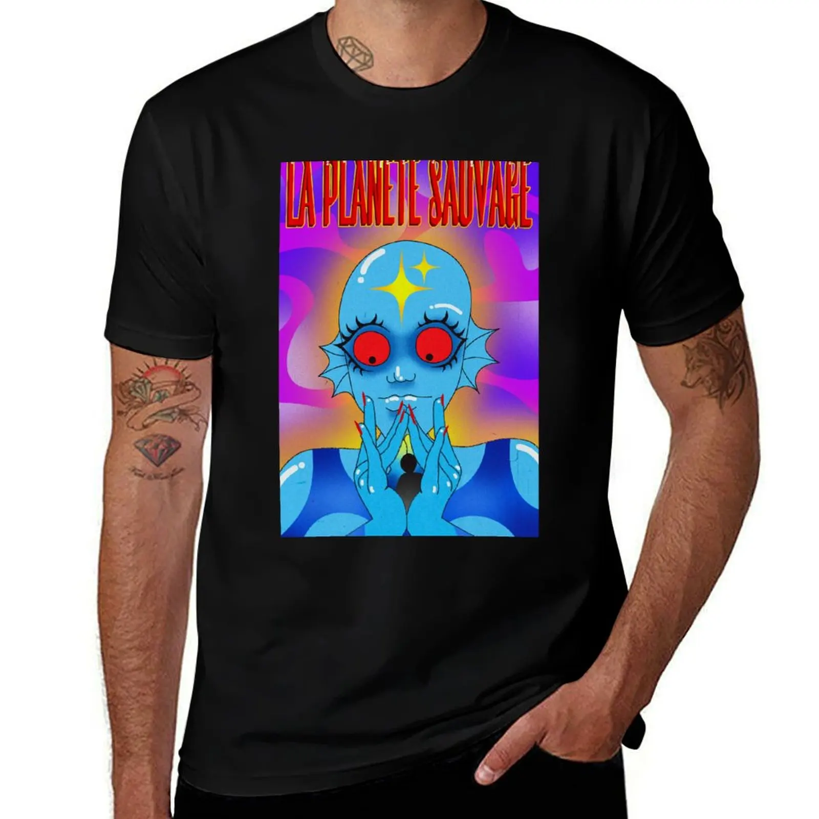 Camiseta con estampado de La Planeta salvaje, camisetas para hombre de algodón, camiseta divertida para hombre, camisetas gráficas de algodón de alta calidad para hombre