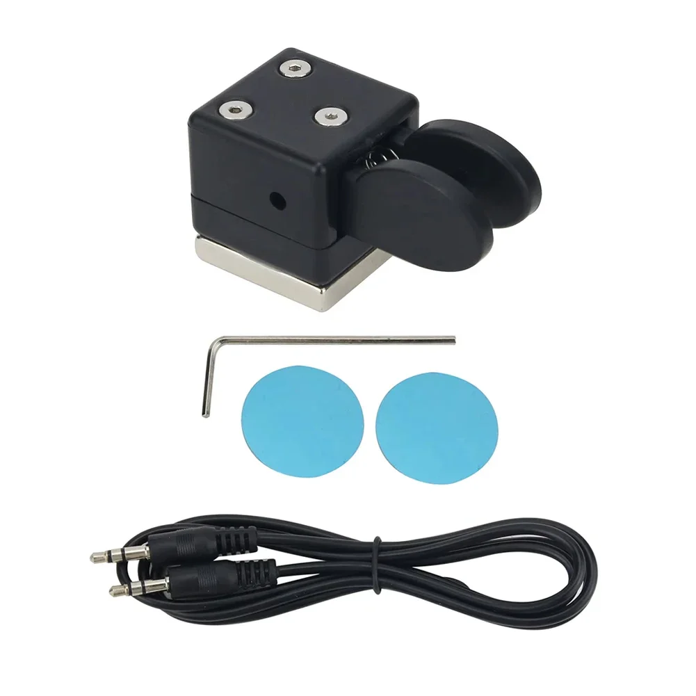 1 Set CW Key Automatic Short Wave Receiver With Magnetic Bottom Seat QU-21C ABS Double-paddle Wrench Power Tool Parts