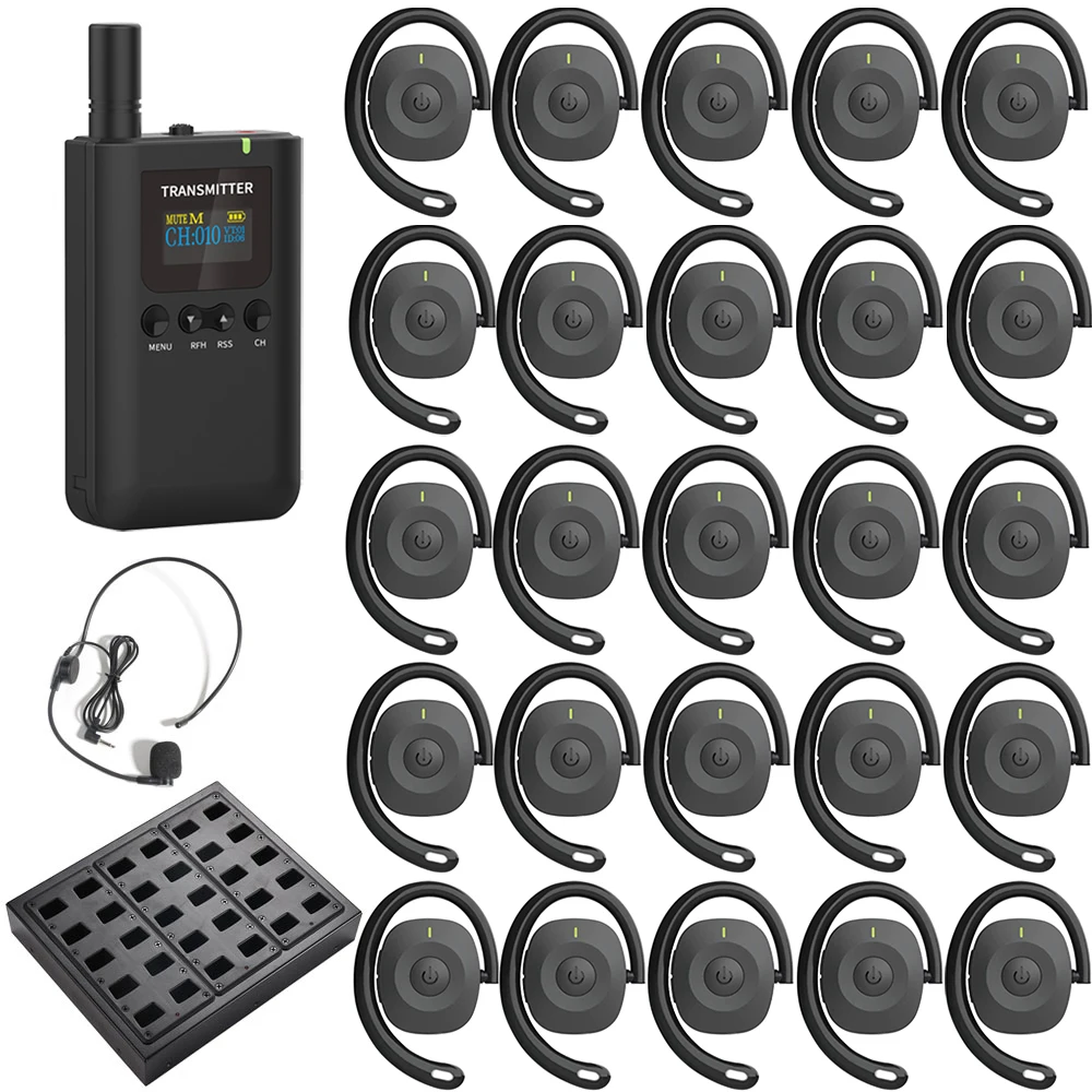 

Wireless Tour Guide System 2.4G Long Standby Time 9701R Low Consumption Explainer For Interpretation Conference Tourism Visit