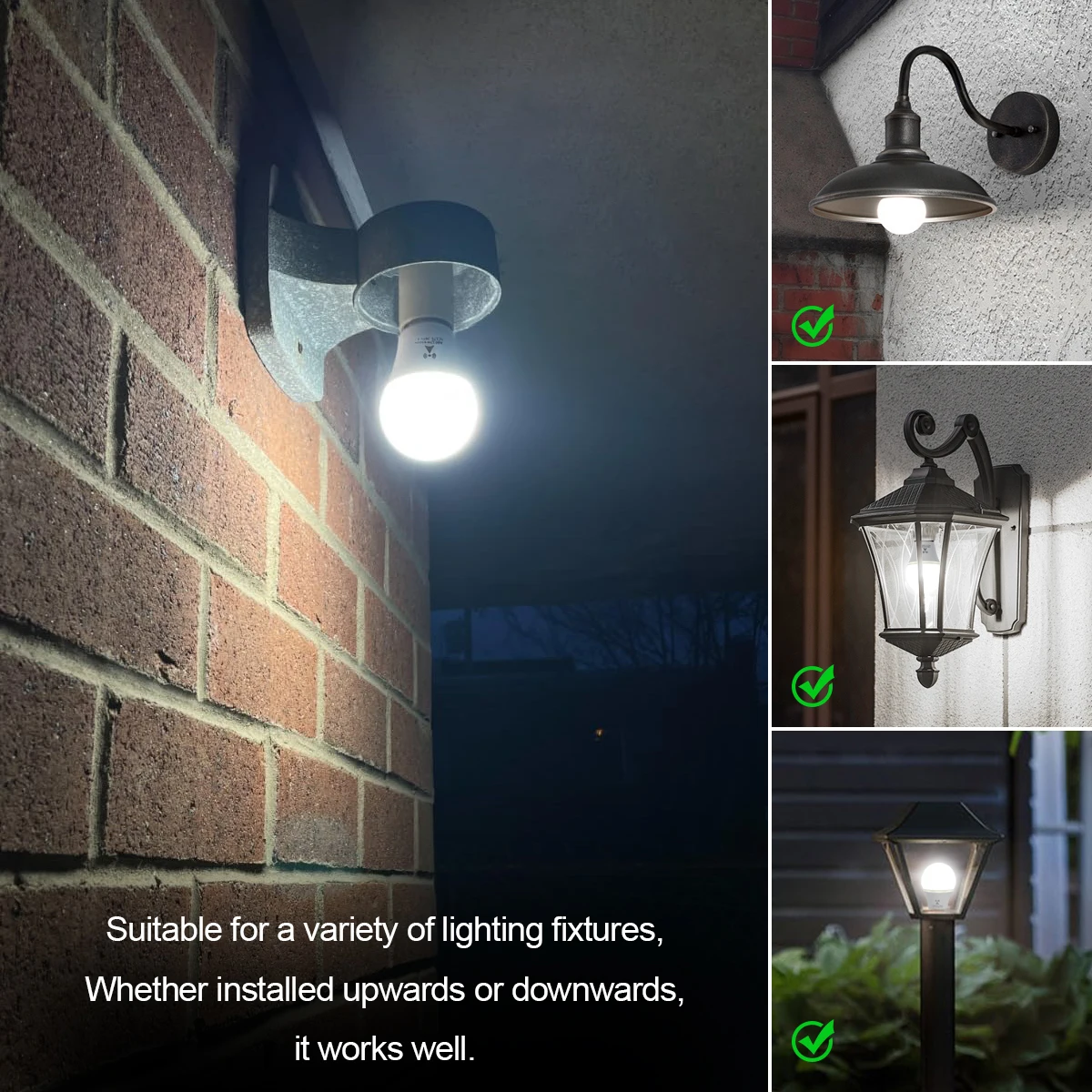 1-4PCS Energy-Saving E27 Radar Motion Sensor Bulbs AC85V-265V 6000K Cold-White Only Light At Night/Dark For Pathway Stairs