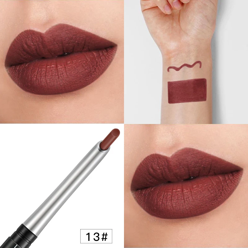 1 ~ 4 pezzi rossetto colore ricco opaco ad alta resa cromatica labbra impermeabili trucco Lipliner 2-in-1 matita idratante per labbra