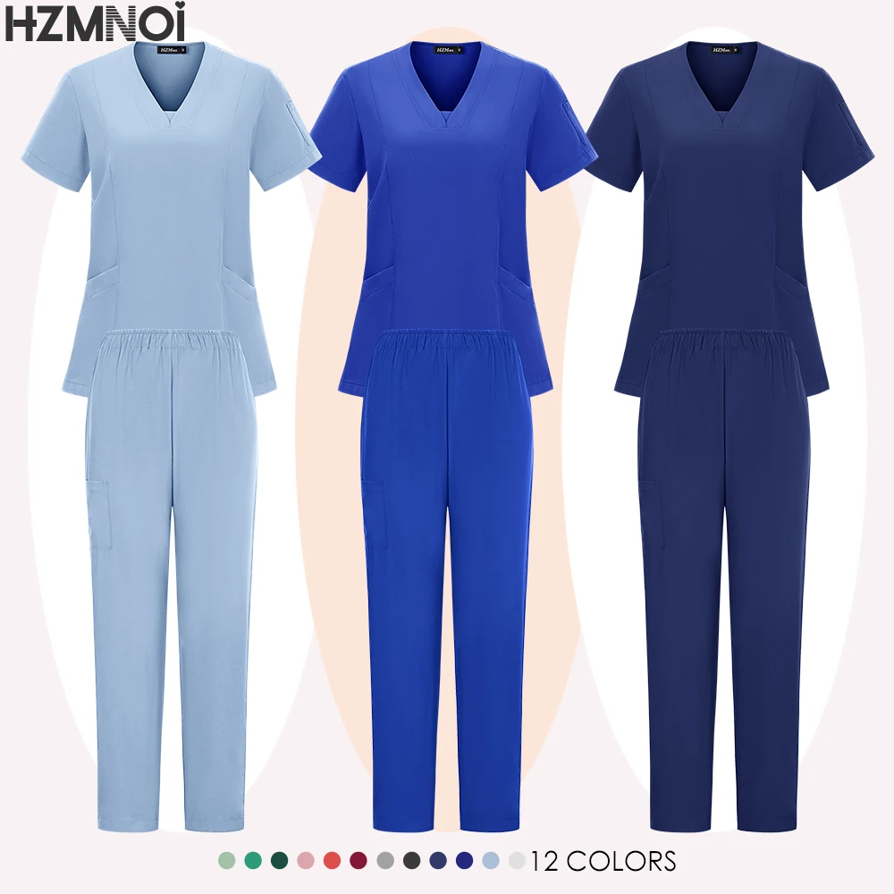 

Medical Uniform Women Slim Fitting Operating Suit Elasticity Scrubs Sets Operating Workwear Nurse Surgeon Isolation Overalls