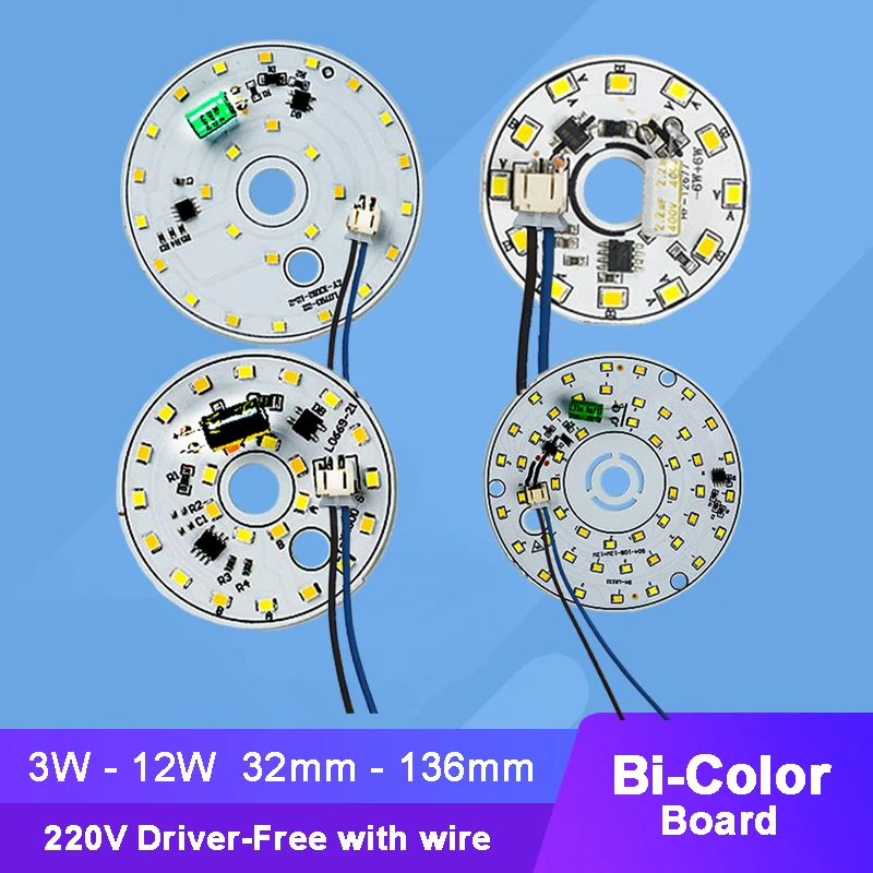 AC 220V Driver-free SMD led Chip 3 Colors Tri-color Aluminum Pcb Base