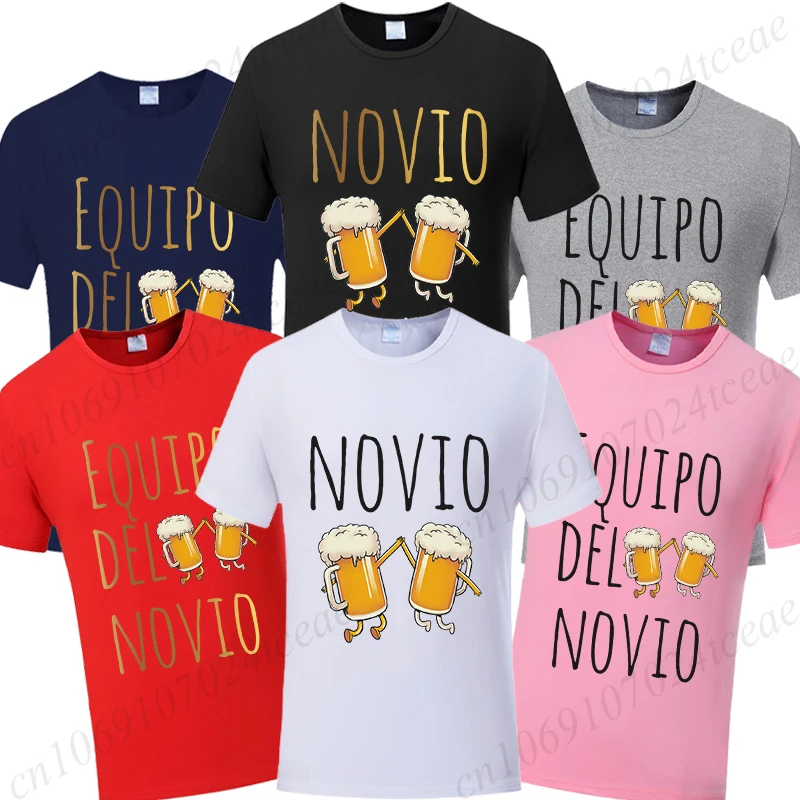 Spanish Bachelor DDS Party T-shirt Evg Team Groom Best Man Tops Boyfriend Single Farewell Party Tshirt Wedding Beer Graphic Tees