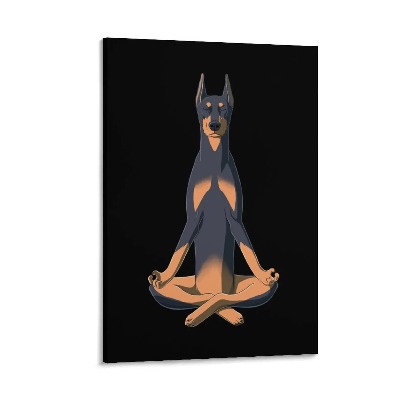 

Dog Doberman Meditate Canvas Painting Bedroom deco bedrooms decor bedroom decor