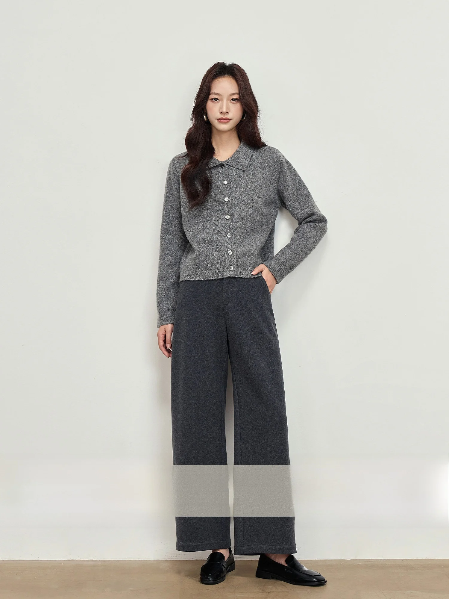 

Женские повседневные брюки Rise of the Small Thiened с широкими штанинами, свободного кроя, укороченные (длиной 7/8), осенне-зимние, с высокой талией, прямого силуэта