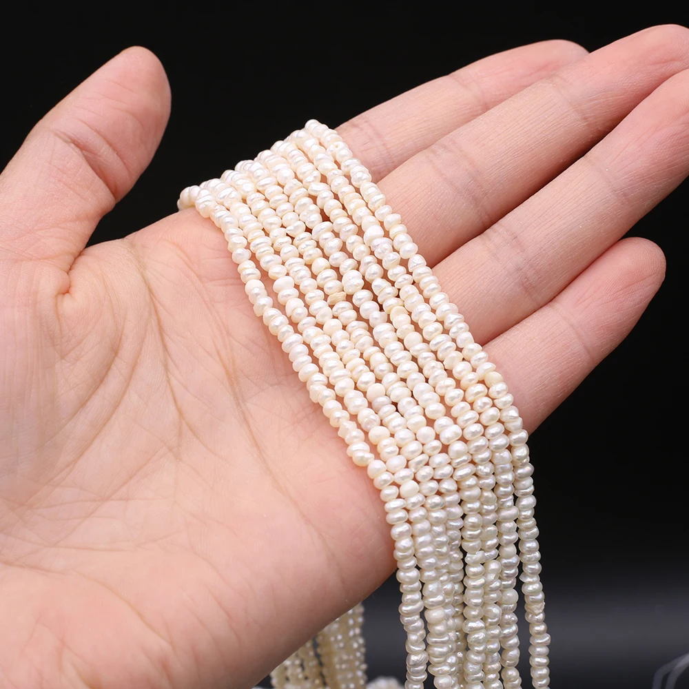 Natural Zhuji Freshwater Culture Pearl Beads 3-4mm Loose Irregular Pearl Bead for Jewelry Making DIY Nacklace Bracelet