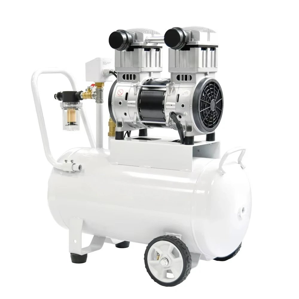 

200L/Min -91KPa 220V 1000W Oil Free Vacuum Pump Set Industrial air Pump Air Compressor Pump Head With 40L Air Storage Tank