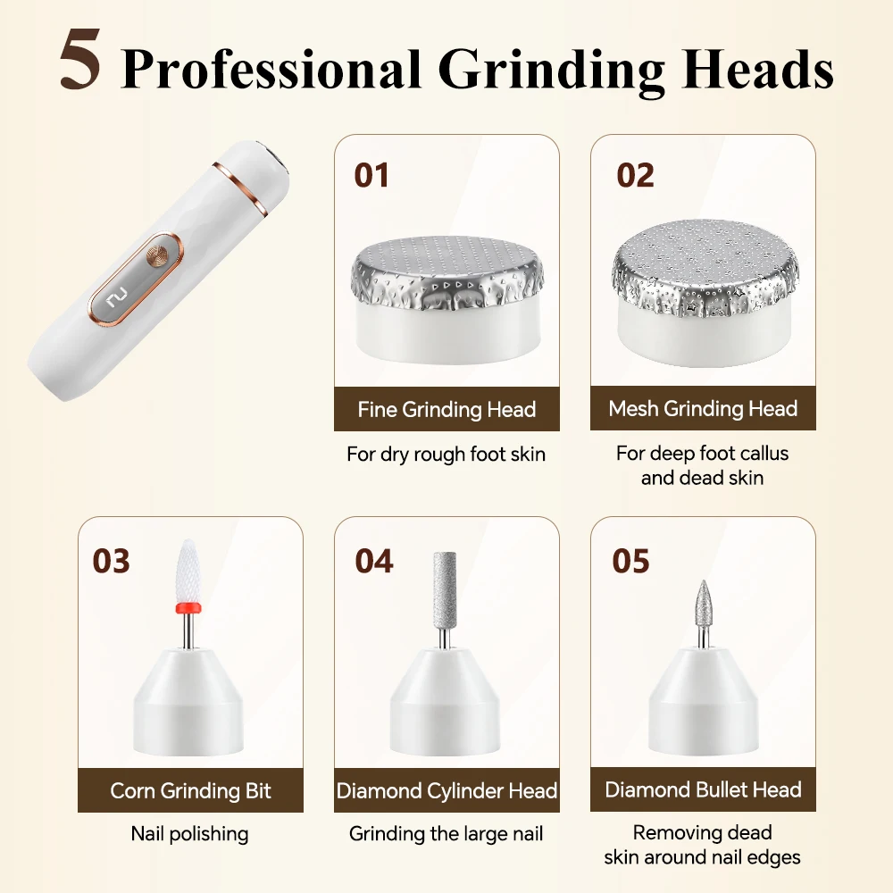 Electric Nail File And Callus Remover For Manicure And Pedicure_voghion.com