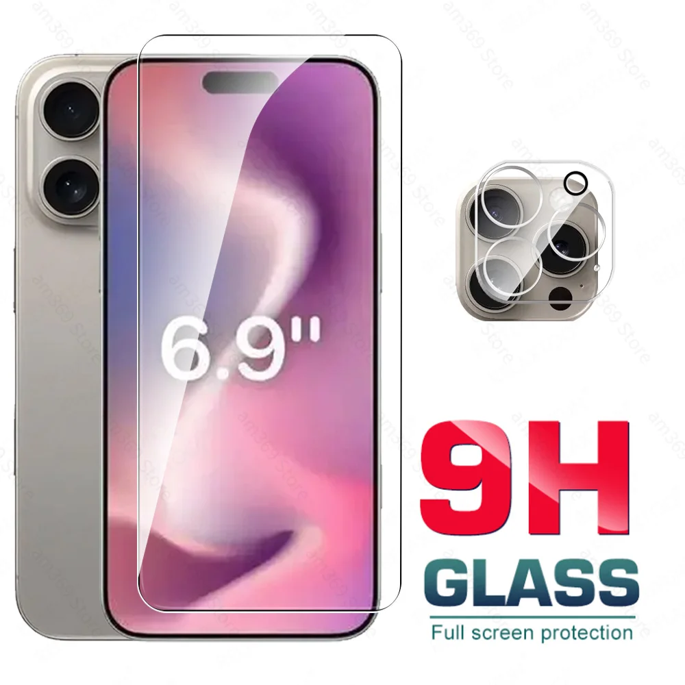 3D-Kamera Glas für iPhone 16 Pro Max 9h gehärtetes Glas Gehäuse iPhone 16 plus iPhone 16 Pro Displays chutz folie iPhone 16Promax 6,9 Zoll