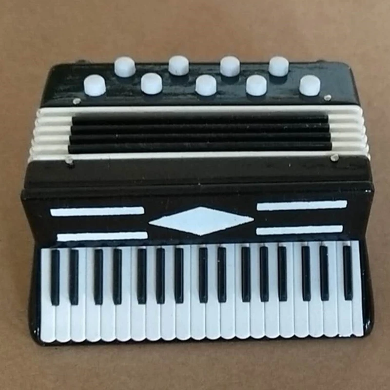 Miniaturowy akordeon Mini instrument muzyczny Akordeon Wykwintne instrumenty muzyczne Dekoracja świąteczna Prezenty muzyczne