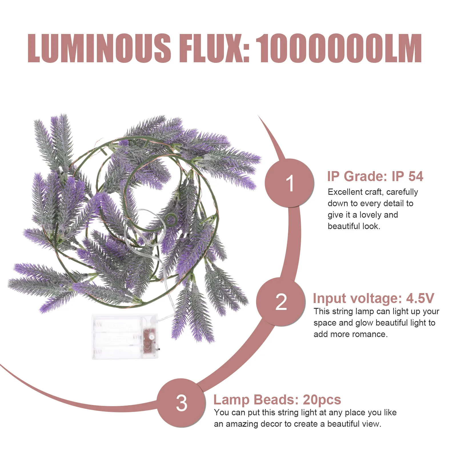 

Светодиодная гирлянда на День святого Валентина, лавандовая, креативной формы, светящаяся, декоративная лампа для помещений, вечеринок, дома, веранды, коридора, окна