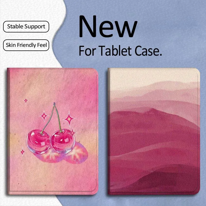 

Sparkling Cherry Pink Art For Xiaomi Mi Pad Mini 4 5 6 7 SE Pro Plus Redmi Pad 2 SE 2025 8.8 11 Foldable Tablet Case Gift