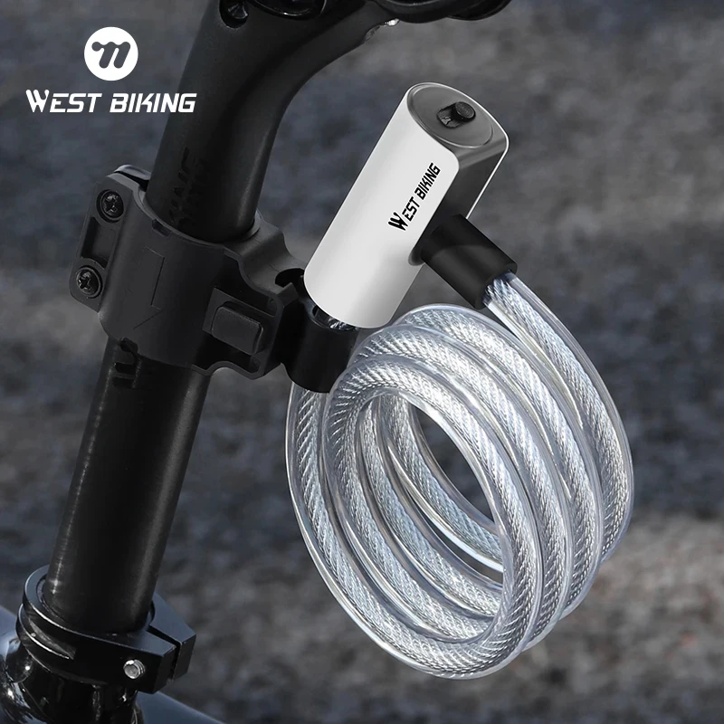 

WEST BIKING Bicycle Lock Portable Anti-theft Zinc Alloy Multifunctional Cable Lock MTB Road Cycling Motorcycle Bike Accessories