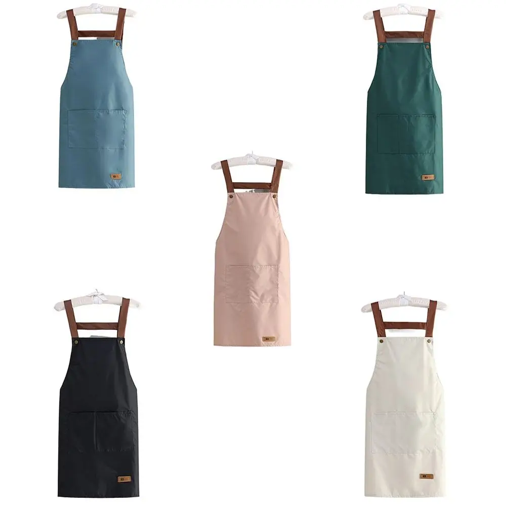 

1pcs Chef Woman Men Cooking Kitchen Aprons Studios Uniform Adult Bib Oilproof Workwear