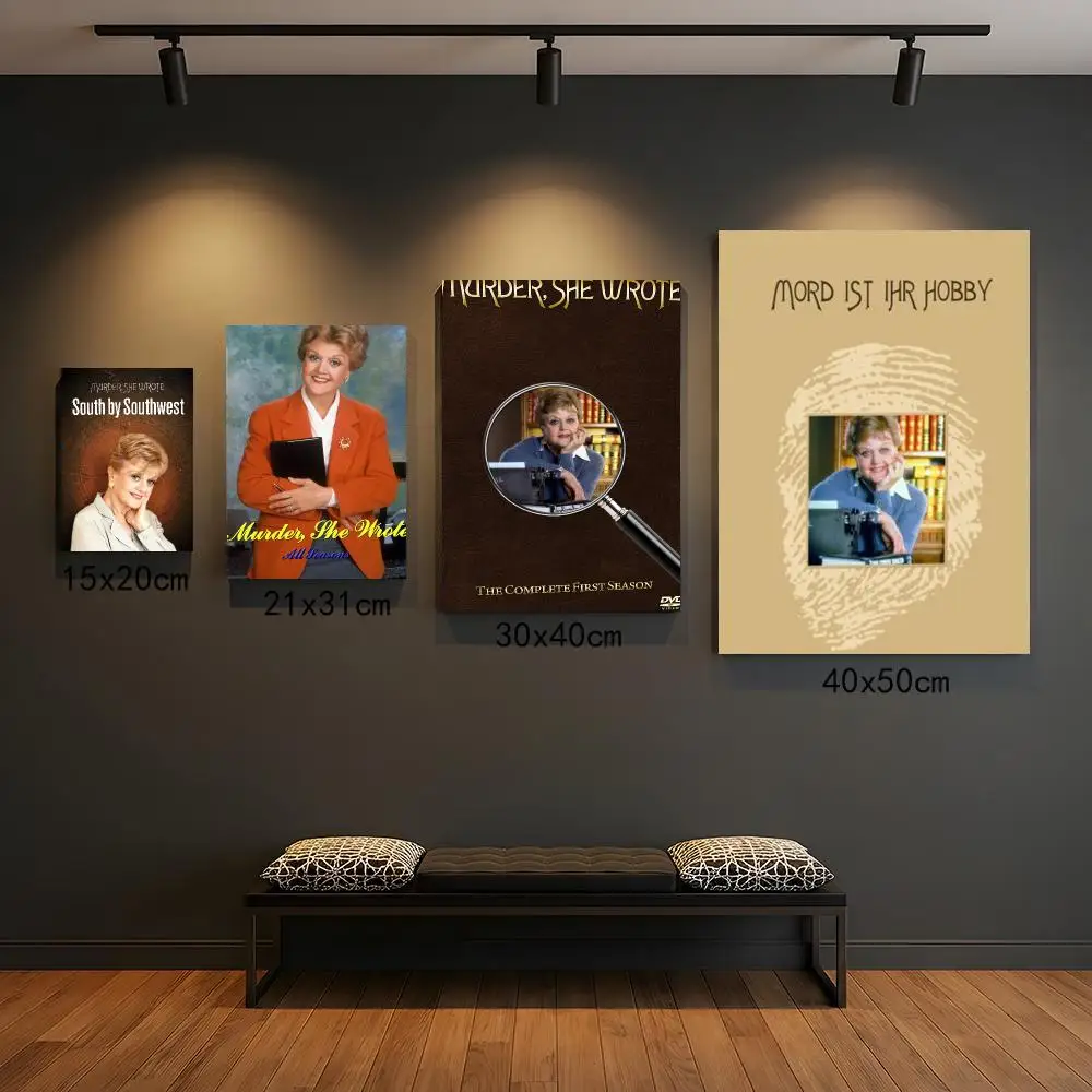 tv series M-Murder She Wrote-E Poster Self Adhesive Wall Decor for Modern Home Cafe Office and Bar