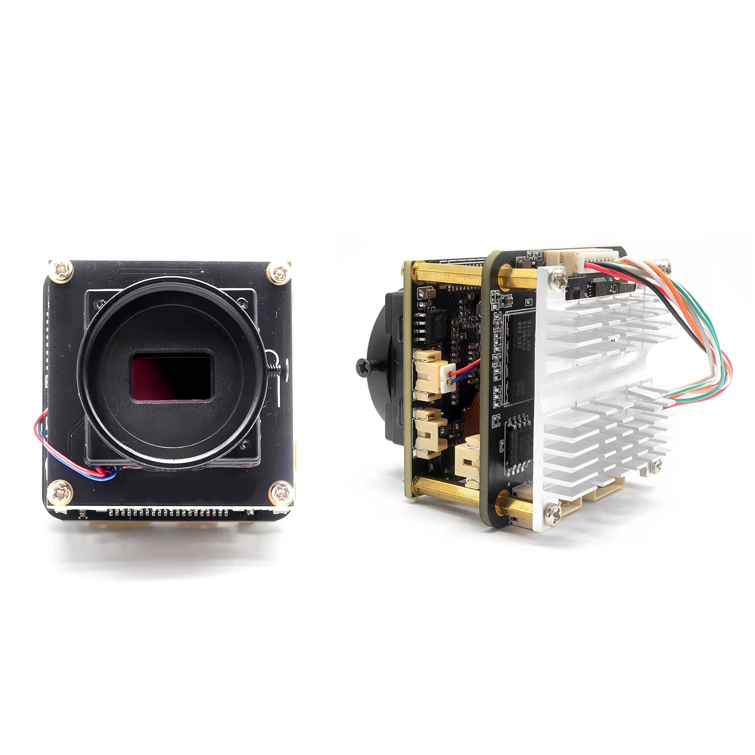 CMOS IMX585 8MP 3840*2160 بتركيز ثابت 1/1.2 HD وحدة كاميرا مراقبة منخفضة الإضاءة بتقنية الذكاء الاصطناعي لتقليل الضوضاء واجهة إيثرنت POE