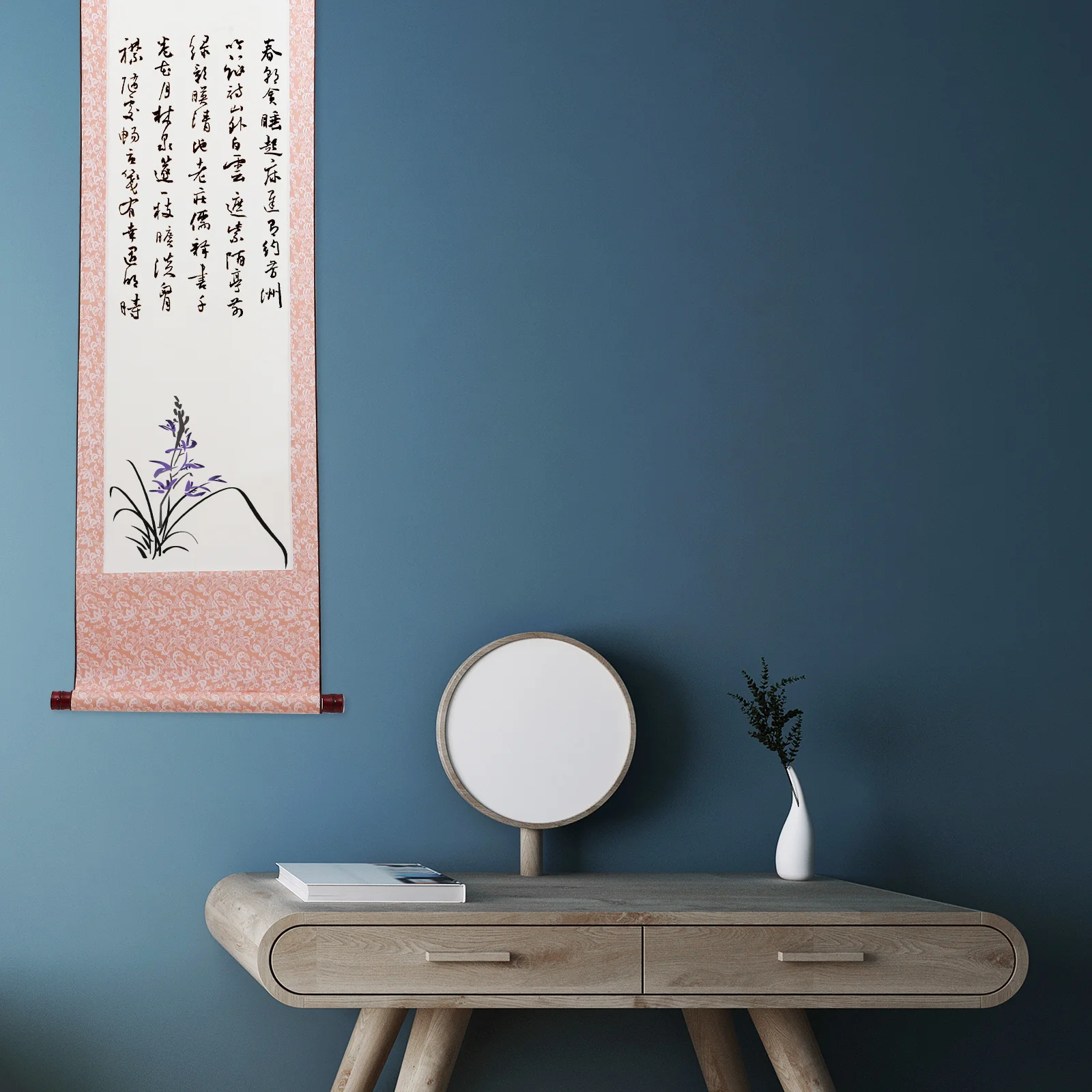 

Blank Scroll Xuan Paper Wood Material Lightweight Design Calligraphy Painting Supply Practice Paper Wall Hanging Home Office