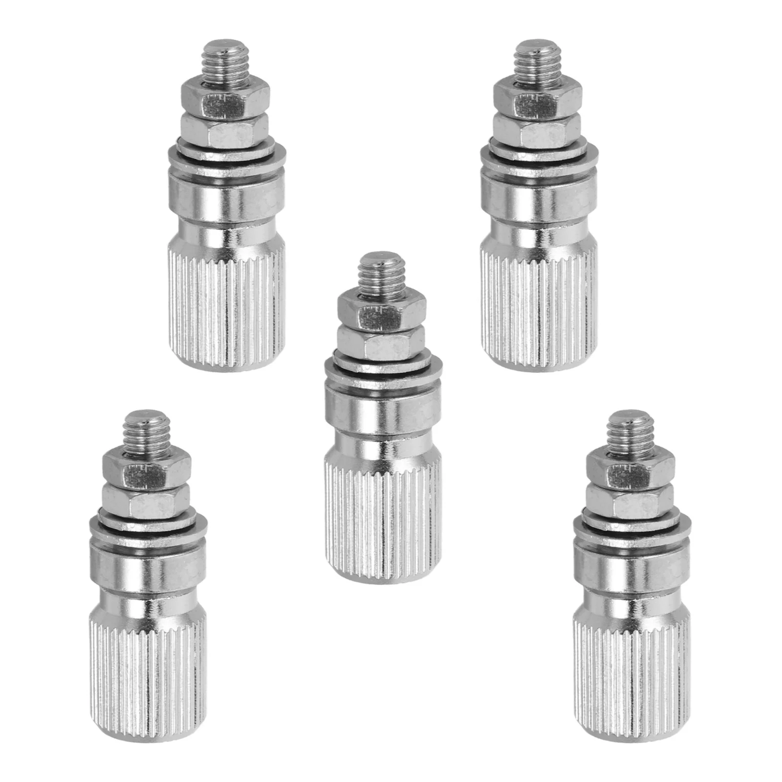 

5pcs Metal Grounding Posts 5Mm X Binding Post Connector Terminal Replacement Parts For Speaker Boxes Sound Equipment Banana