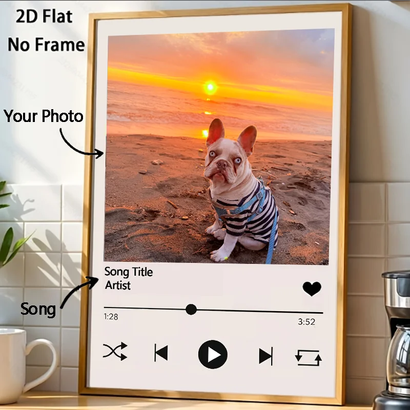 Custom Music Album Cover Posters, Suitable for Room Wall Decoration, Personalized Pet Commemoration, Birthday Gifts