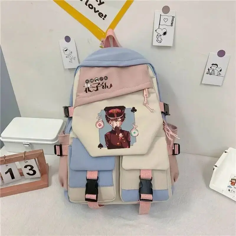 Аниме игра 46X32x14 см Jibaku Shounen, унитаз Ханако-Кун, школьные сумки для подростков, рюкзаки большой вместимости