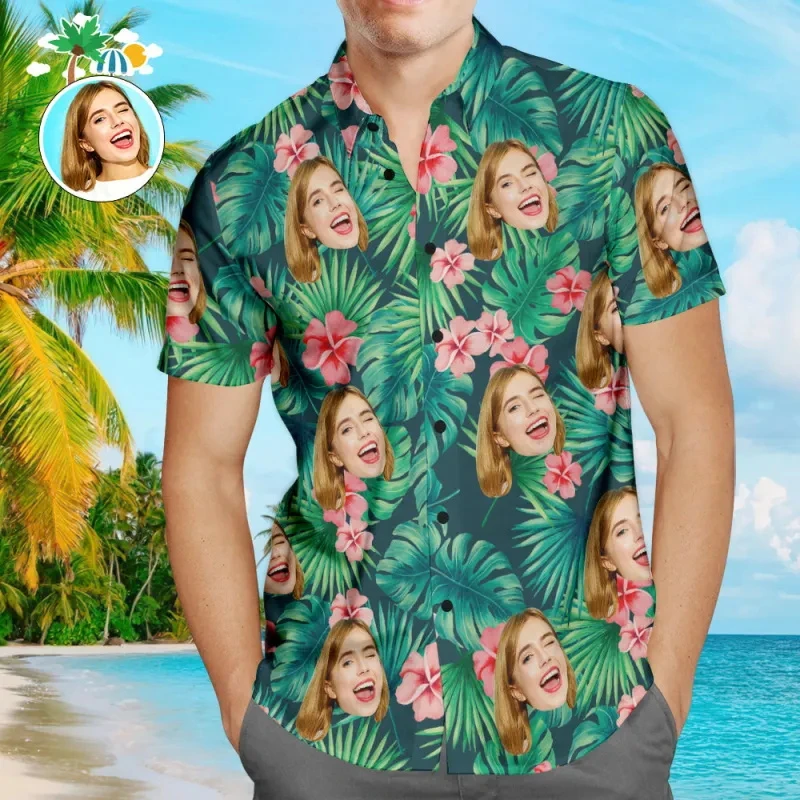 Unisex Hawaiian Shirts Custom Funny 3d Diy Print Button Shirts Short Sleeves Sleeves Hawaii Shirt Tops Mens Designer Clothes 6xl