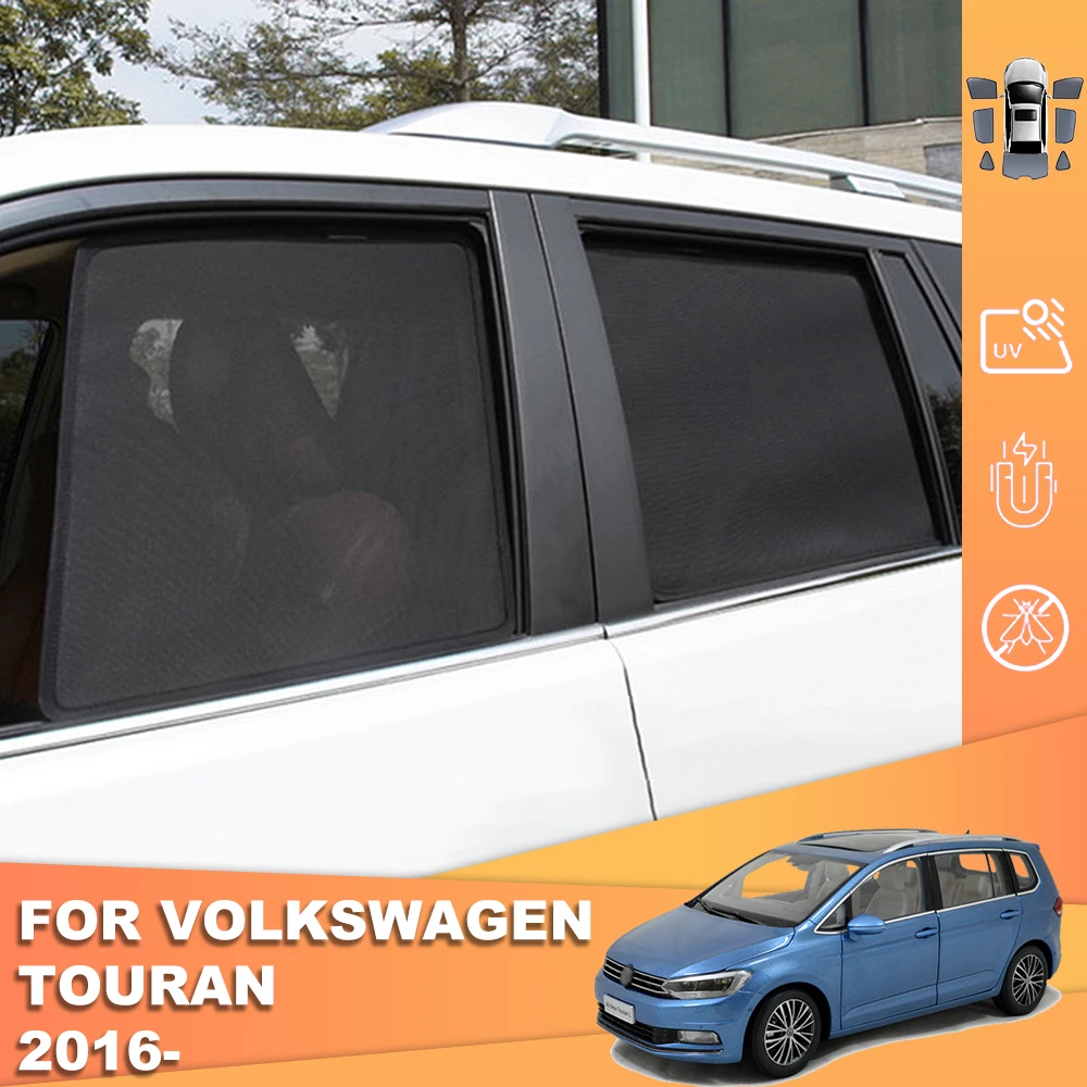 For Volkswagen VW Touran 5T 2016-2023 2024 Car Sunshade Visor Front Windshield Curtain Rear Side Baby Window Sun Shade Shield