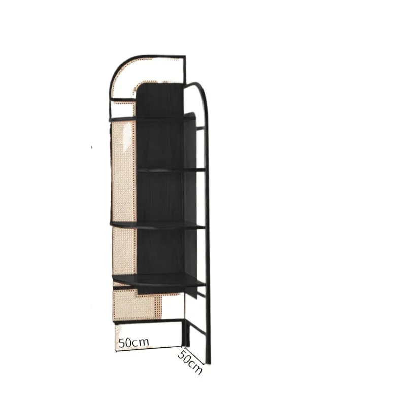 

Small household American medieval style entrance bookshelf integrated